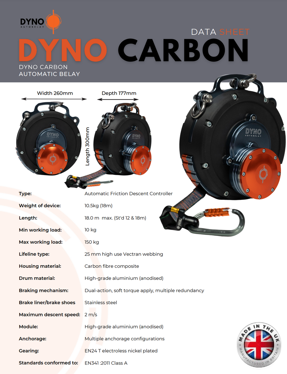 Dyno Carbon Climb Auto Belay – Nature Outfitters