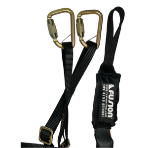 Adjustable Y-Lanyard With Shock Absorbing Lanyard