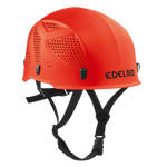 Red Helmet with black straps