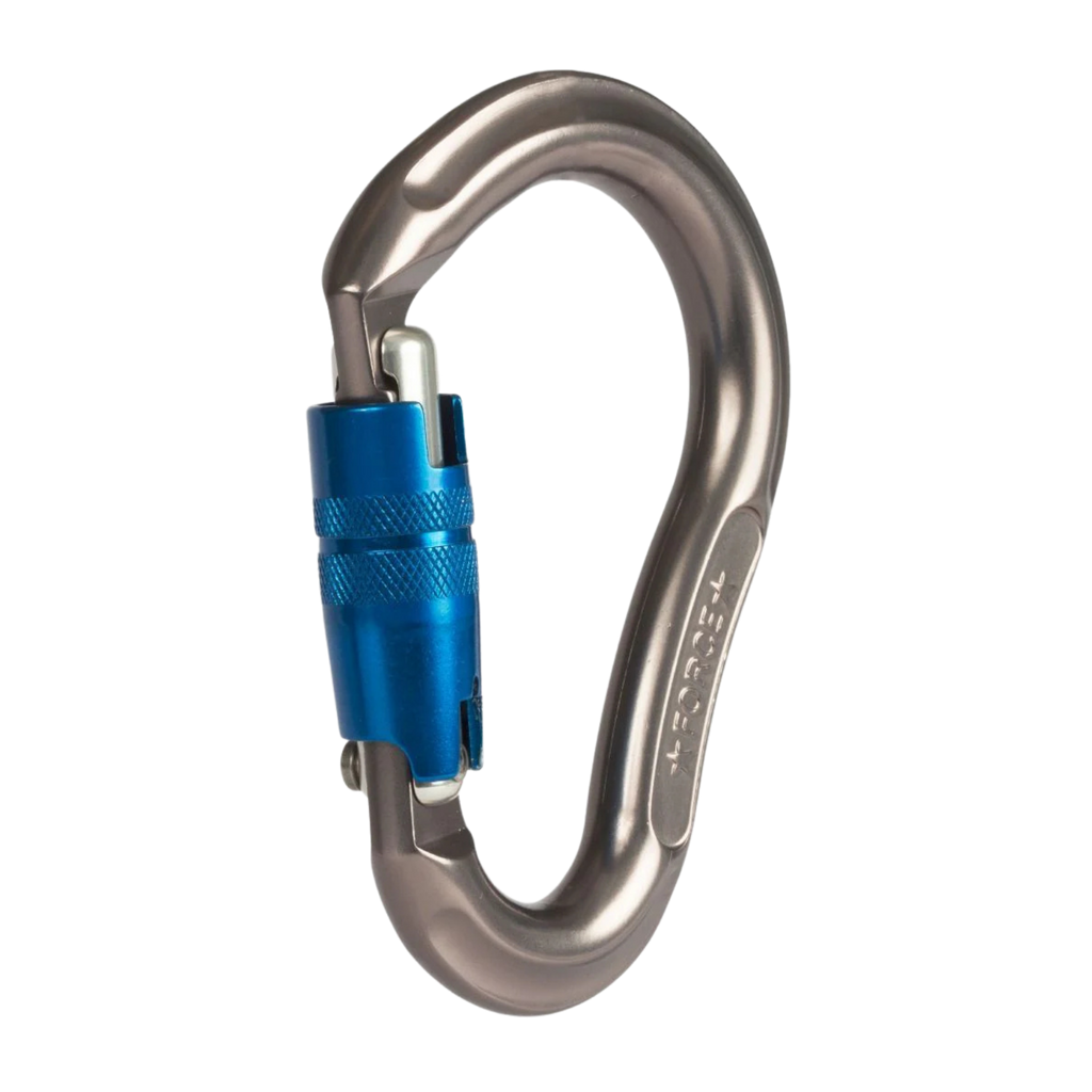Aluminum Carabiner with Blue accents