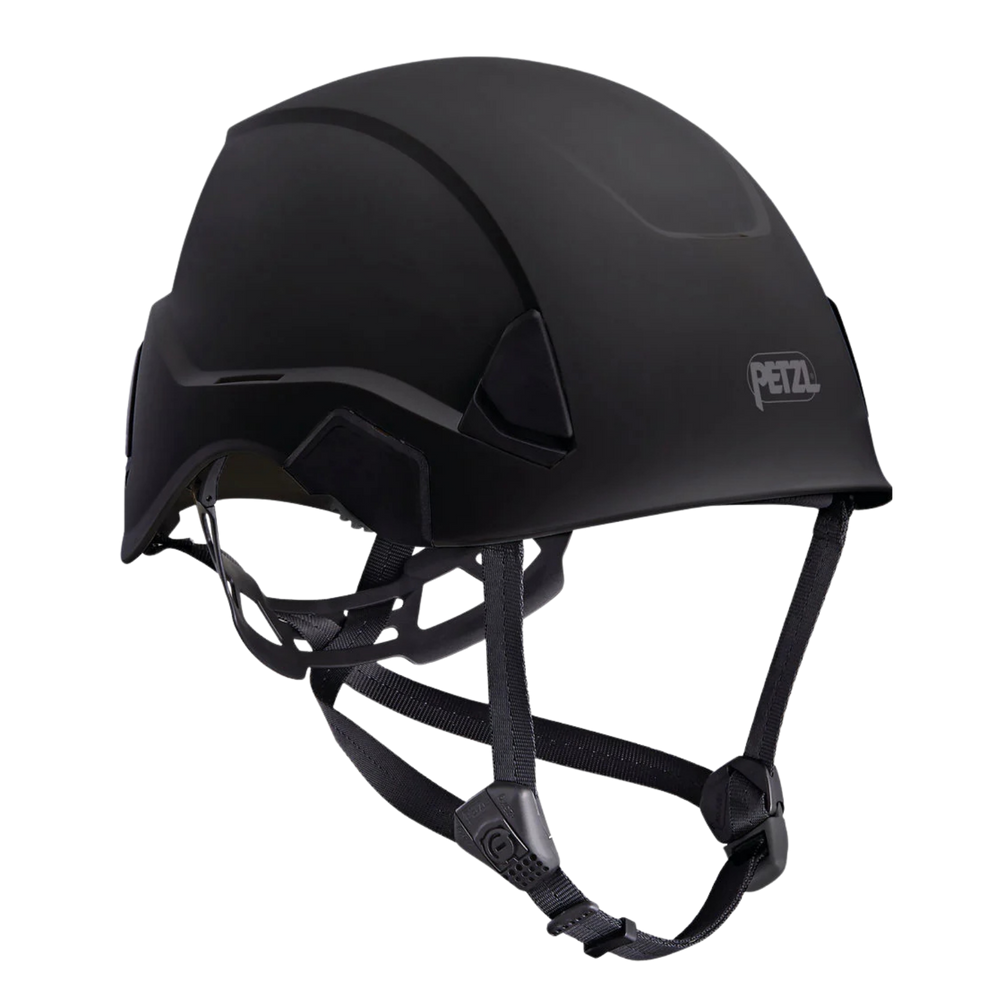 Black helmet with PETZL logo