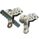 Zip Line Trolley with grey grips and one without grips.