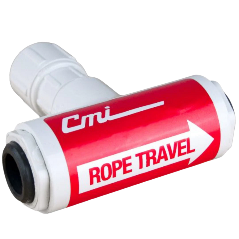 A red and white rope washer with the text 'Rope Travel' and the brand 'CMI' on it.